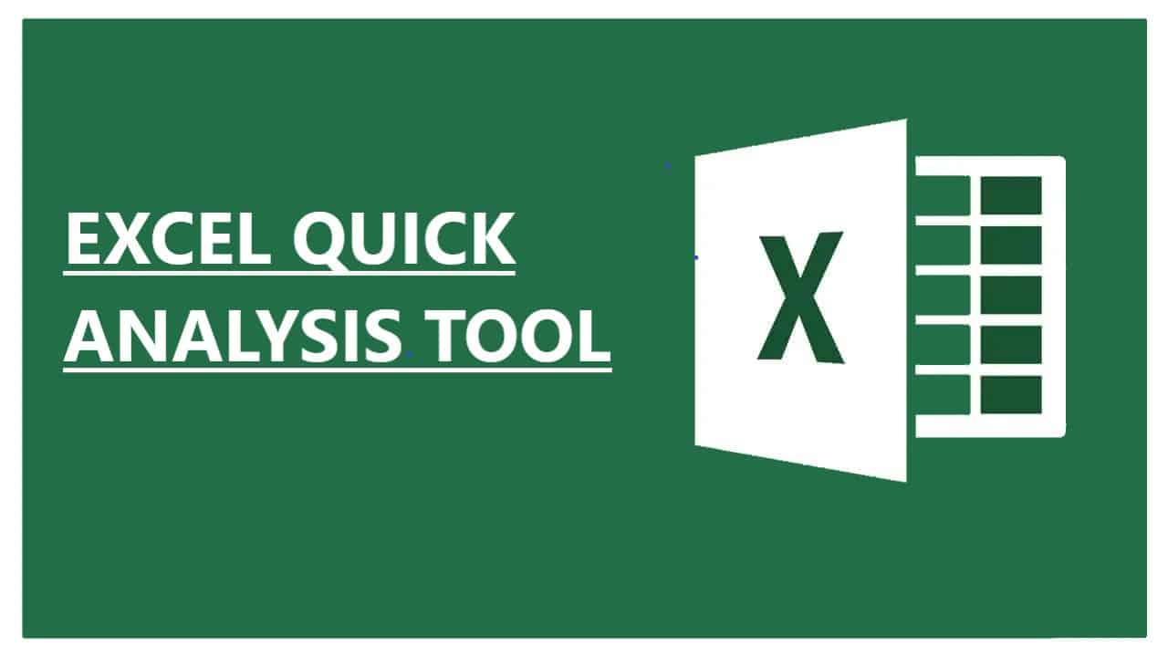 Excel Quick Analysis Tool The Best Guide 5 Examples 