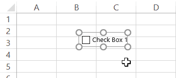 Checkbox will appear somewhere near the cell