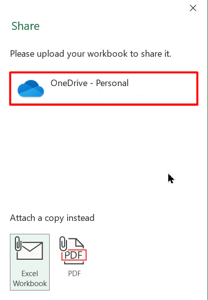 Upload your workbook to OneDrive if not already done. 