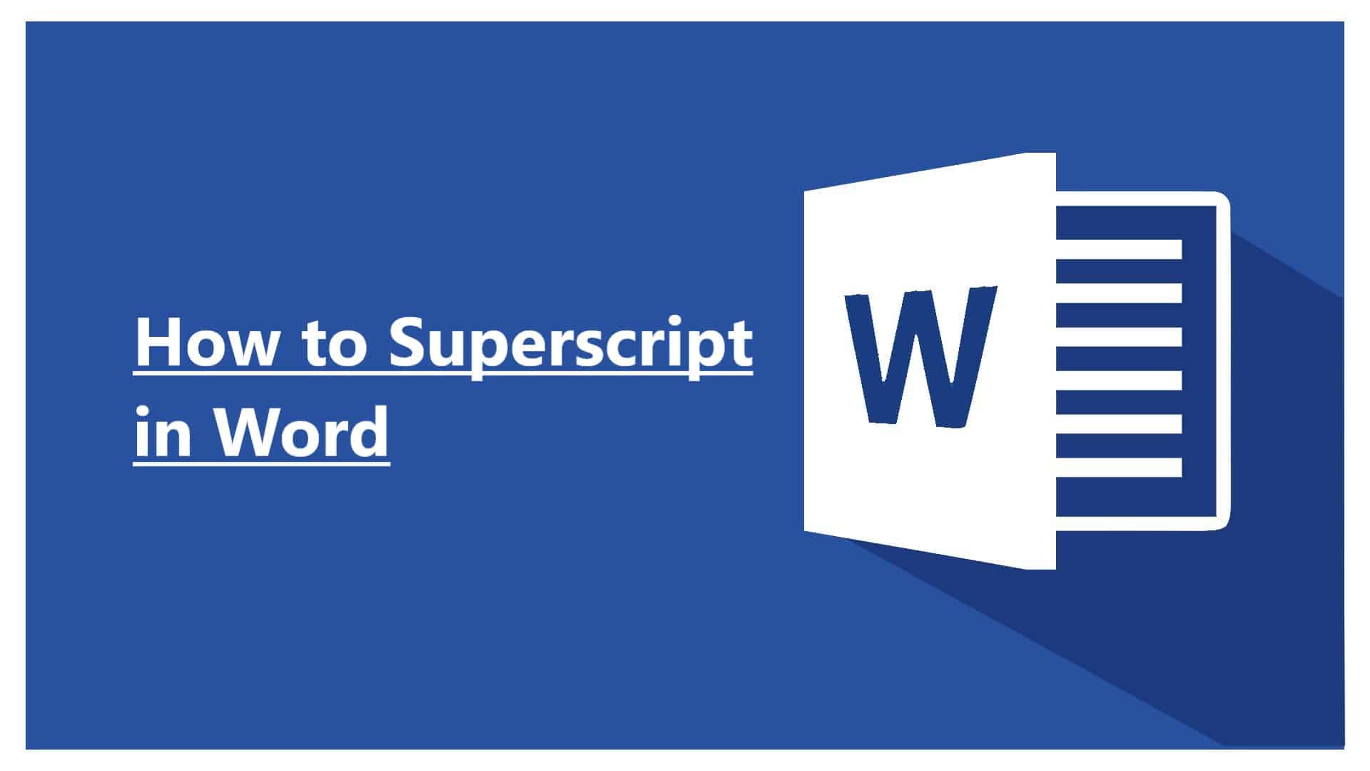 How To Superscript In Word 4 Easy Methods