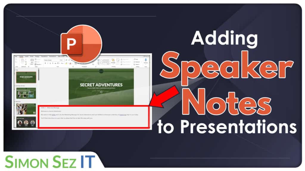 Adding Speaker Notes in PowerPoint 2021